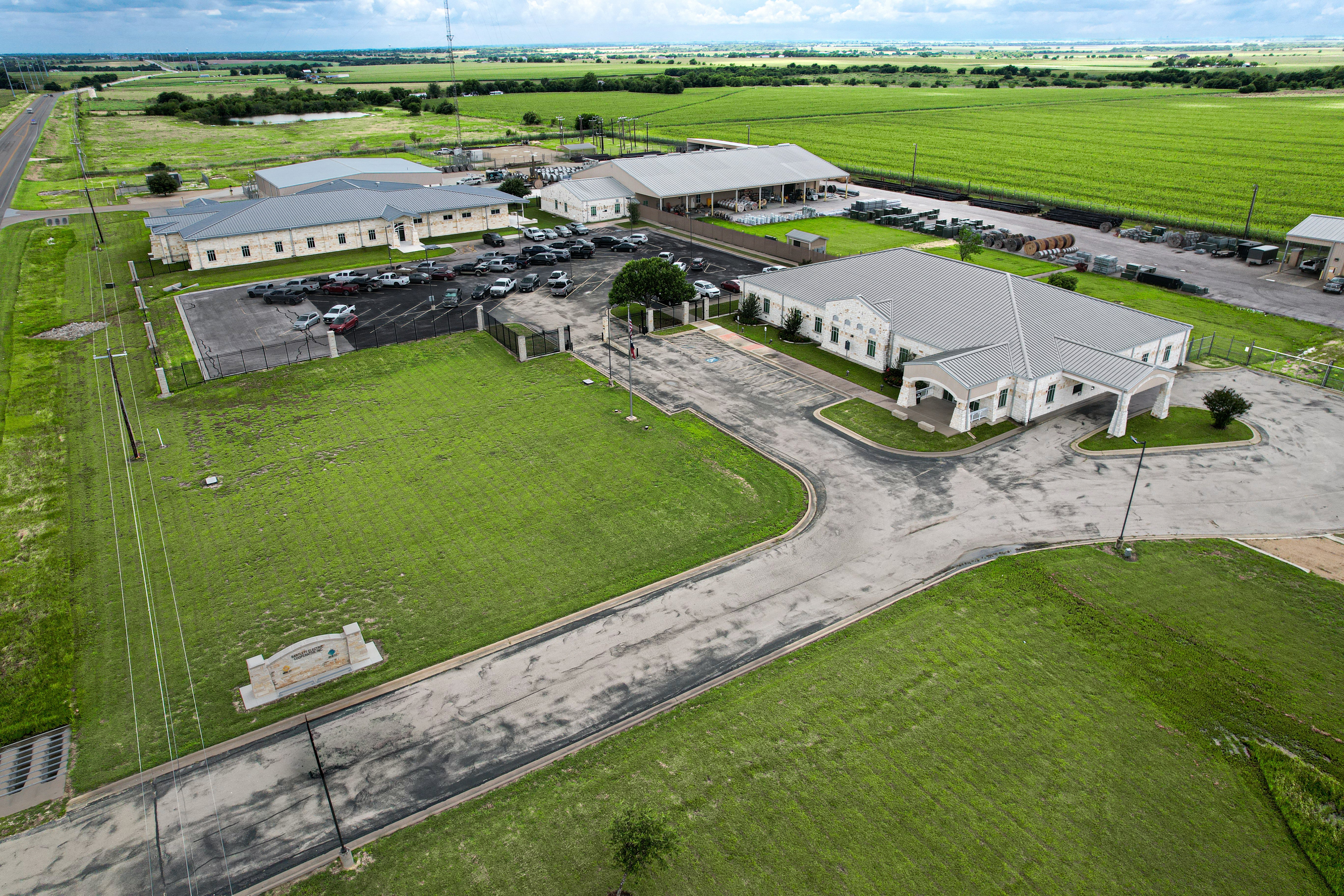 Bartlett Electric Cooperative headquarters supporting electric and broadband services in Central Texas